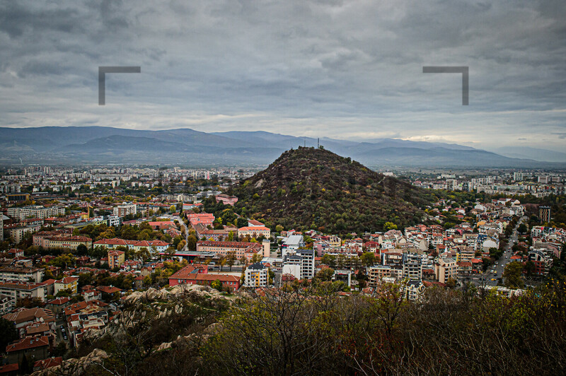 View on Plovdiv from hill 