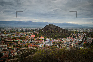 View on Plovdiv from hill