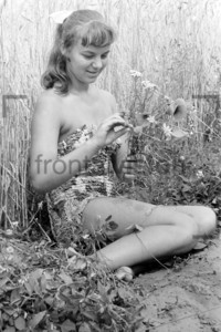 Blumenmädchen Hiddensee 1956