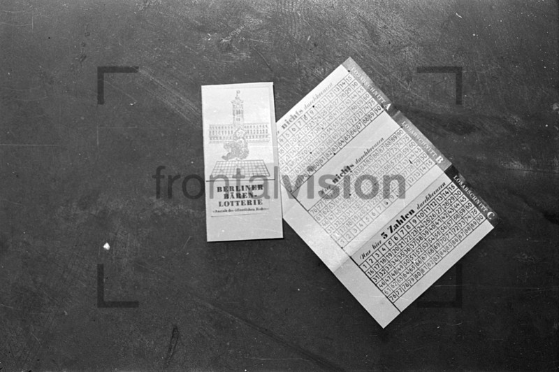 Lotto DDR Lottoschein 1953 