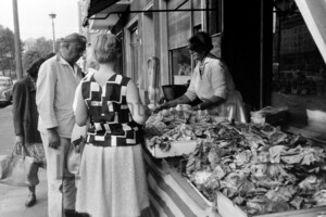 Markt, Gemüsestand DDR Market, vegetable stall GDR