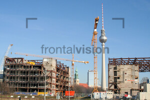 Fernsehturm, Abriss Palast der Republik Berlin 2006, Demolish Palace of the Republic Berlin 2006
