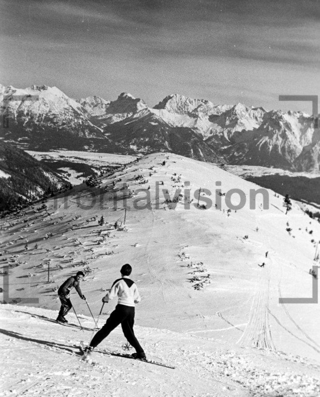 Ski fahren Alpen Berg Wank 1956 