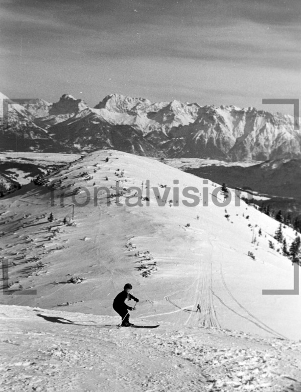 Ski fahren Alpen Berg Wank 1956 