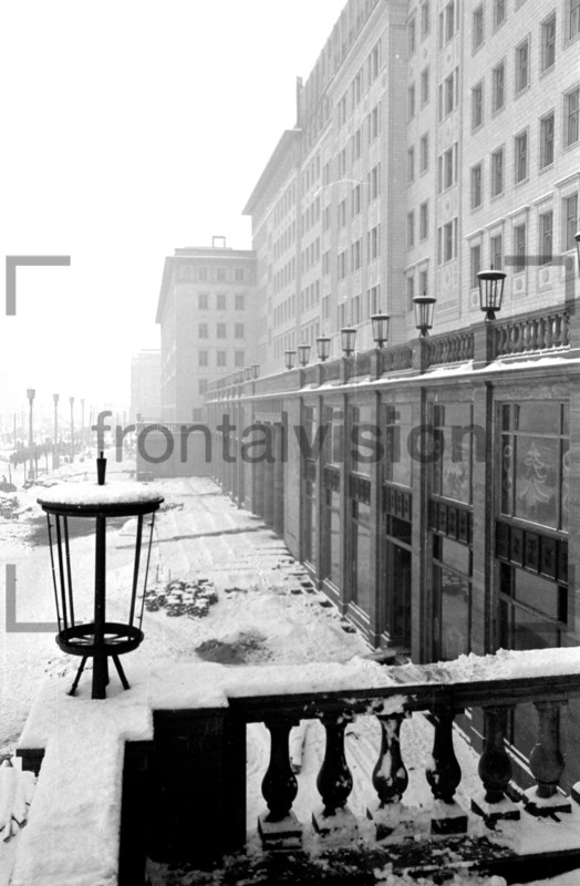 Fassade Stalinallee Block C Berlin Winter 1952 