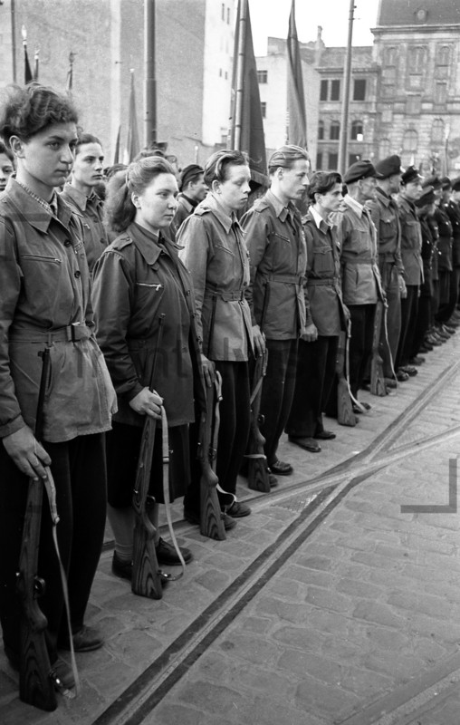 Polizei bei Demonstration in Magdeburg 1953 