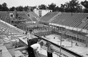 Building site of the  Schwimmstadions Berlin Friedrichshain