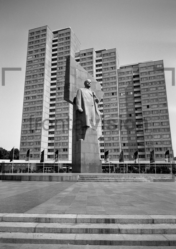 Statue of Vladimir Lenin East Berlin 1970: Historical Image 