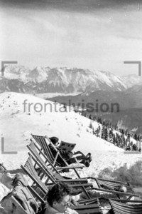 Sonnen in den Alpen Berg Wank 1956