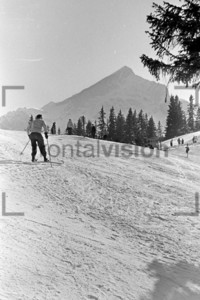 Skifahren Alpen 1956
