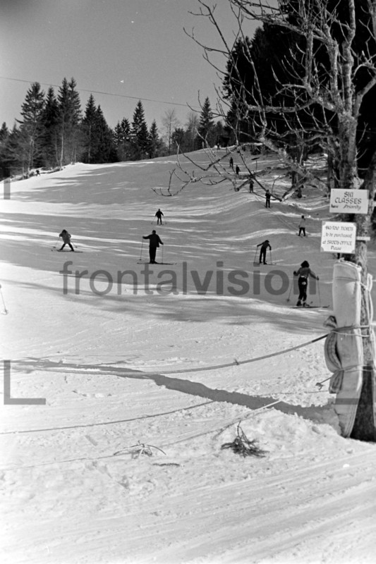 Skifahren Alpen 1956 