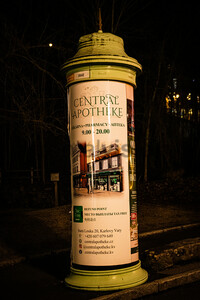 Karlovy Vary, Karlsbad Advertising pillar