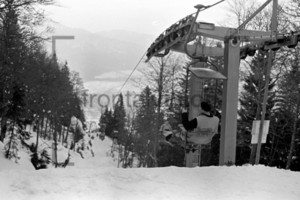 Skilift in den Alpen 1956