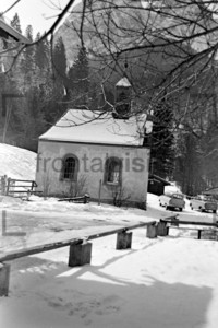 Kapelle Hammersbach Grainau Winter 1956