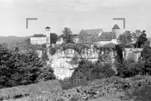 Blick auf Burg Hohnstein Castle 1956