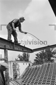 Bau des Schwimmstadion Swim Stadium Berlin 1951