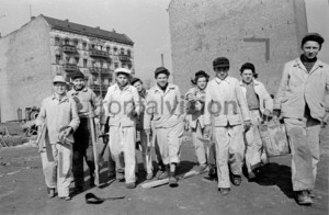 Bau der Stalinallee, Bauarbeiter, Handwerker 1953
