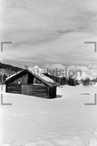 Einsame Hütte Tirol Winter 1956