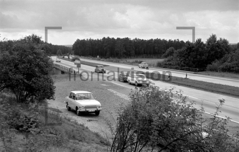 Autobahn in the GDR 1972: Historical Image 