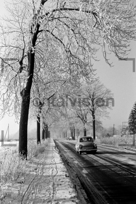 Bundesstraße Berlin Mahlsdorf Winter 1963 