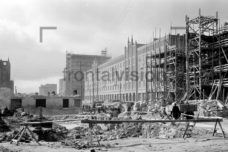 Bau Lange Straße Rostock 1956 