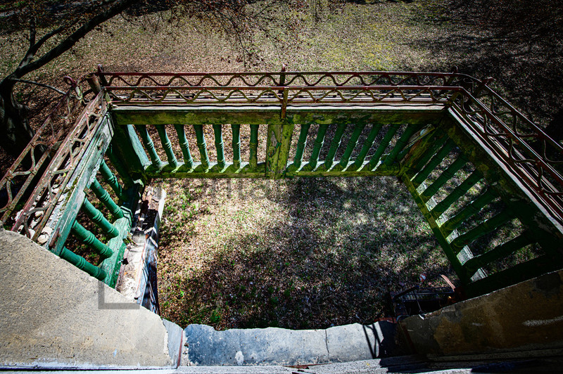 Eingestürzter Balkon Heilstätte Grabowsee - Lung sanatorium Grabowsee 
