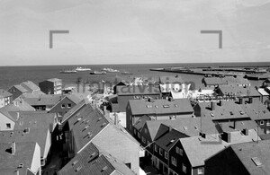 View over Helgoland harbour 1959
