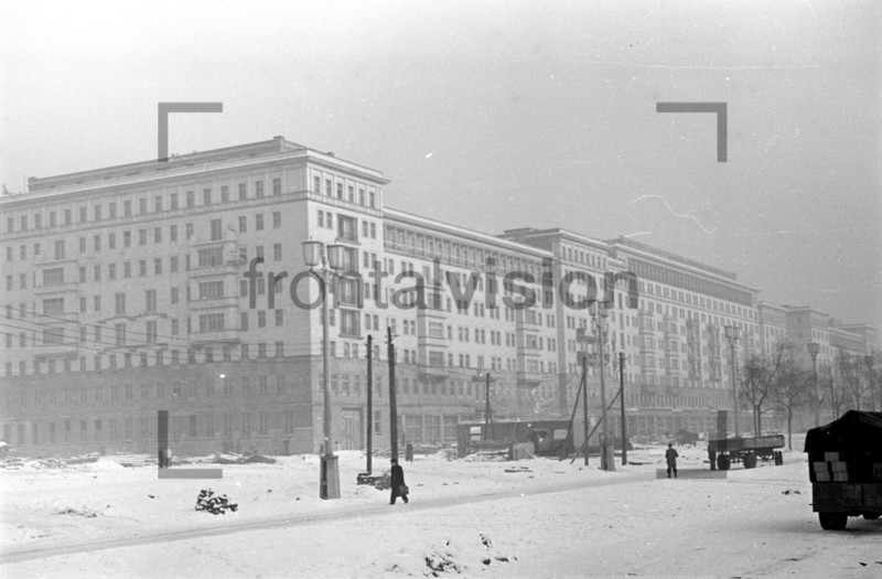 Stalinallee Block C Berlin Winter 1952 
