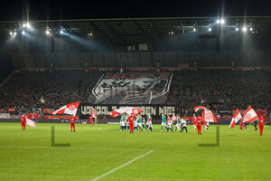 Vandalz Ultras Choreo Intro Rot-Weiss Essen vs. VfB Lübeck Spielfotos 15.12.2023