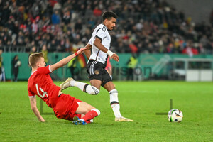 Lukasz Bejger, Ansgar Knauff UEFA U21 Euro Qualifikation Deutschland gegen Polen Spielfotos 21.11.2023