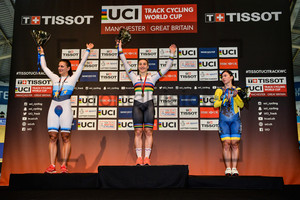 WELTE Miriam, SHMELEVA Daria, STARIKOVA Olena: UCI Track Cycling World Cup Manchester 2017 – Day 2