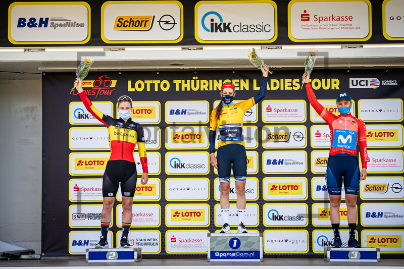 KOPECKY Lotte, BRAND Lucinda, NORSGAARD JÃ˜RGENSEN Emma Cecilie: LOTTO Thüringen Ladies Tour 2021 - 6. Stage 