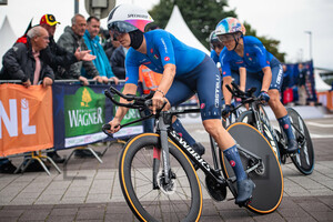 CECCHINI Elena, GUAZZINI Vittoria, PALADIN Soraya: UEC Road Cycling European Championships - Drenthe 2023