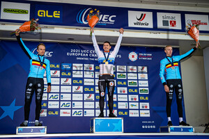 HERMANS Quinten, VAN DER HAAR Lars, VANTHOURENHOUT Michael: UEC Cyclo Cross European Championships - Drenthe 2021