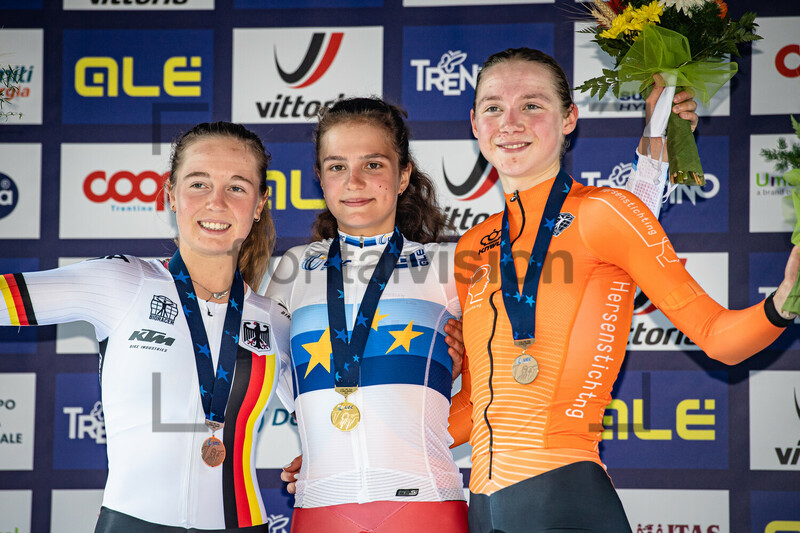 NIEDERMAIER Antonia, IVANCHENKO Alena, UIJEN Elise: UEC Road Cycling European Championships - Trento 2021 