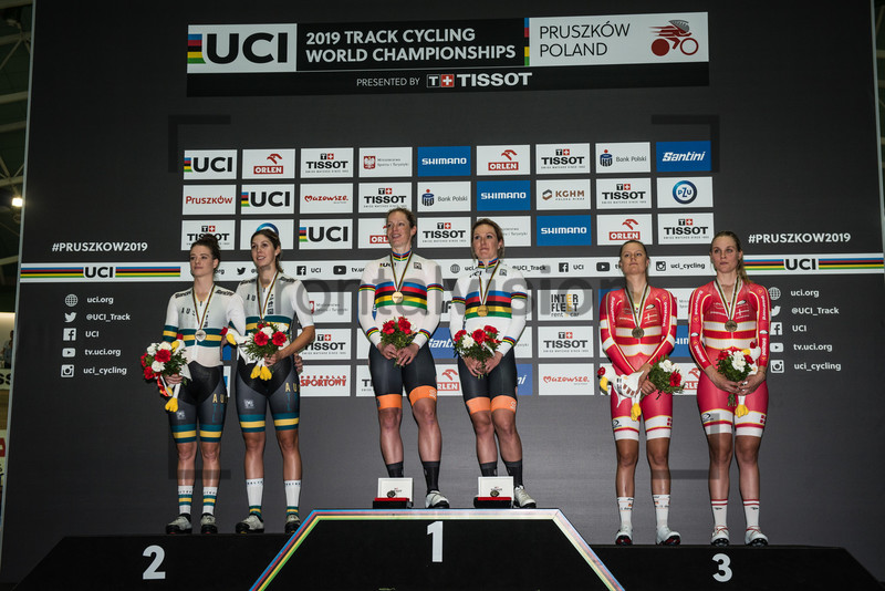 CURE Amy, WILD Kirsten, PIETERS Amy, DIDERIKSEN Amalie, LETH Julie: UCI Track Cycling World Championships 2019 