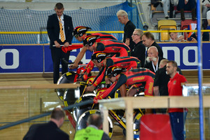 Team Spain: UEC Track Cycling European Championships, Netherlands 2013, Apeldoorn, Team Pursuit, Qualifying Ã&#144; Finals, Men