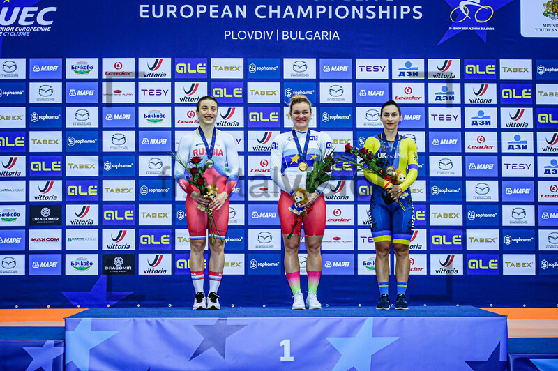 SHMELEVA Daria, VOINOVA Anastasiia, STARIKOVA Olena: UEC Track Cycling European Championships 2020 – Plovdiv 