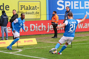 Christian Kinsombi, Alexander Rossipal Hansa Rostock vs. Hertha BSC Spielfotos 05.11.2023