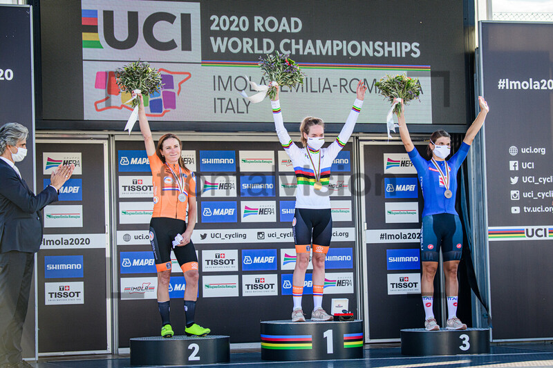 VAN VLEUTEN Annemiek, VAN DER BREGGEN Anna, LONGO BORGHINI Elisa: UCI Road Cycling World Championships 2020 