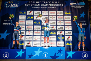 BERTEAU Victoire, ARCHIBALD Katie, BARBIERI Rachele: UEC Track Cycling European Championships – Grenchen 2021