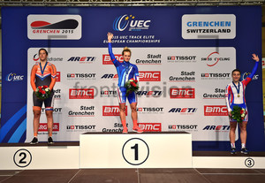 LIGTLEE Elis, VOINOVA Anastasiia, SHMELEVA Daria: Track Elite European Championships - Grenchen 2015
