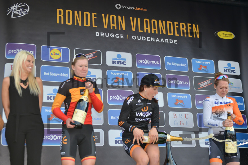 D'HOORE Jolien, LONGO BORGHINI Elisa, VAN DER BREGGEN Anna: 99. Ronde Van Vlaanderen 2015 