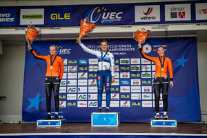 BENTVELD Leonie, BACKSTEDT Zoe, VINKE Nienke: UEC Cyclo Cross European Championships - Drenthe 2021