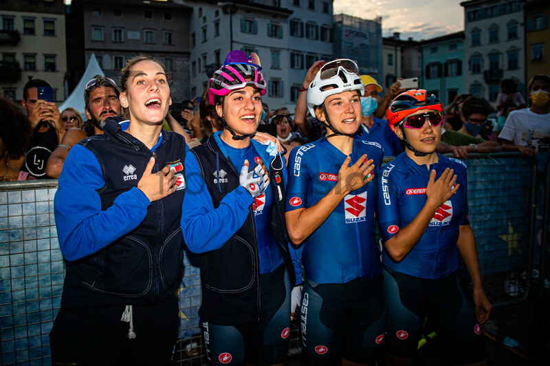 GUAZZINI Vittoria, ALESSIO Camilla, MALCOTTI Barbara, BARIANI Giorgia: UEC Road Cycling European Championships - Trento 2021 