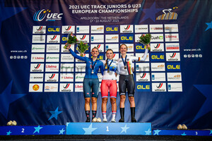 FIORIN Sara, MOISEEVA Alina, EBERLE Lana: UEC Track Cycling European Championships (U23-U19) – Apeldoorn 2021