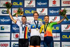 LIPPERT Liane, VAN DIJK Ellen, LELEIVYTE Rasa: UEC Road Cycling European Championships - Trento 2021