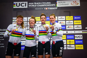 WHITE Emma, WILLIAMS Lily, DYGERT Chloe, VALENTE Jennifer: UCI Track Cycling World Championships 2020