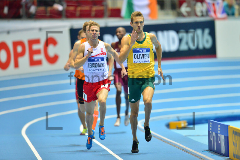 Marcin LEWANDOWSKI, André OLIVIER: IAAF World Indoor Championships Sopot 2014 