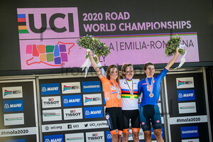 VAN VLEUTEN Annemiek, VAN DER BREGGEN Anna, LONGO BORGHINI Elisa: UCI Road Cycling World Championships 2020